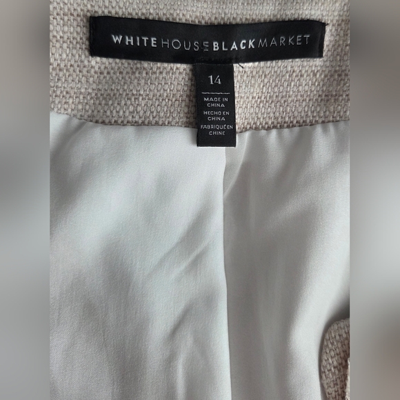 NWOT White House Black Market Beige Blazer Size 14 - Picture 9 of 10